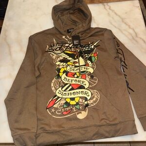 Ed Hardy Mocha Graphic Women's Sweater